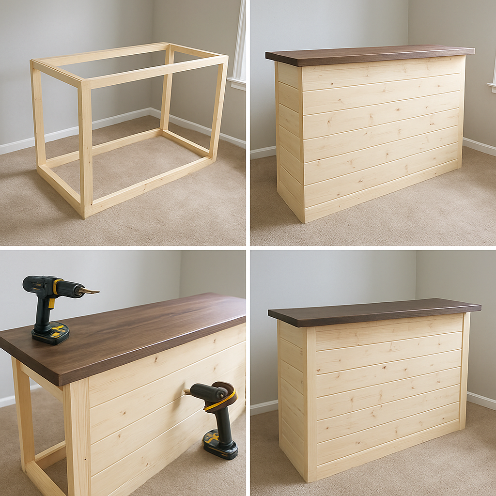 apprenez à créer un bar en bois fait maison en seulement 5 étapes simples et sans efforts. transformez votre espace avec ce projet diy idéal pour tous les niveaux, alliant style et praticité.