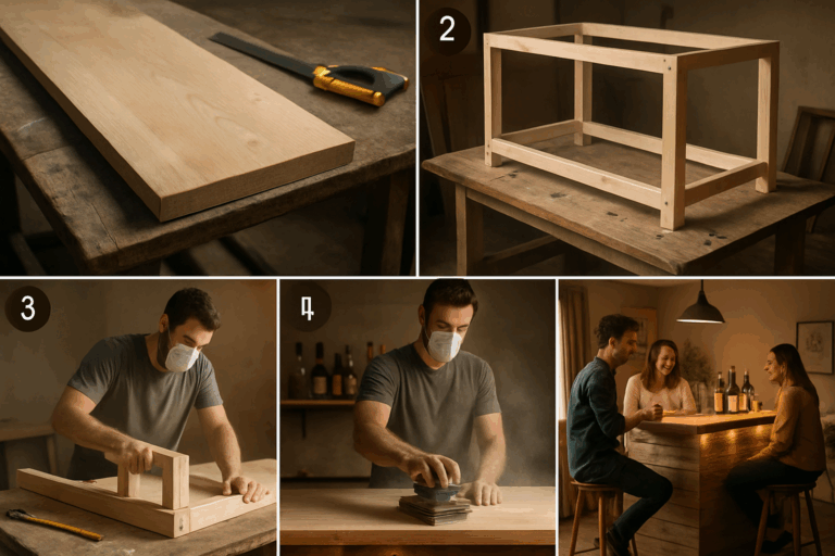 Bar en bois fait maison : plans, étapes et budget 2026 | Construire une ...