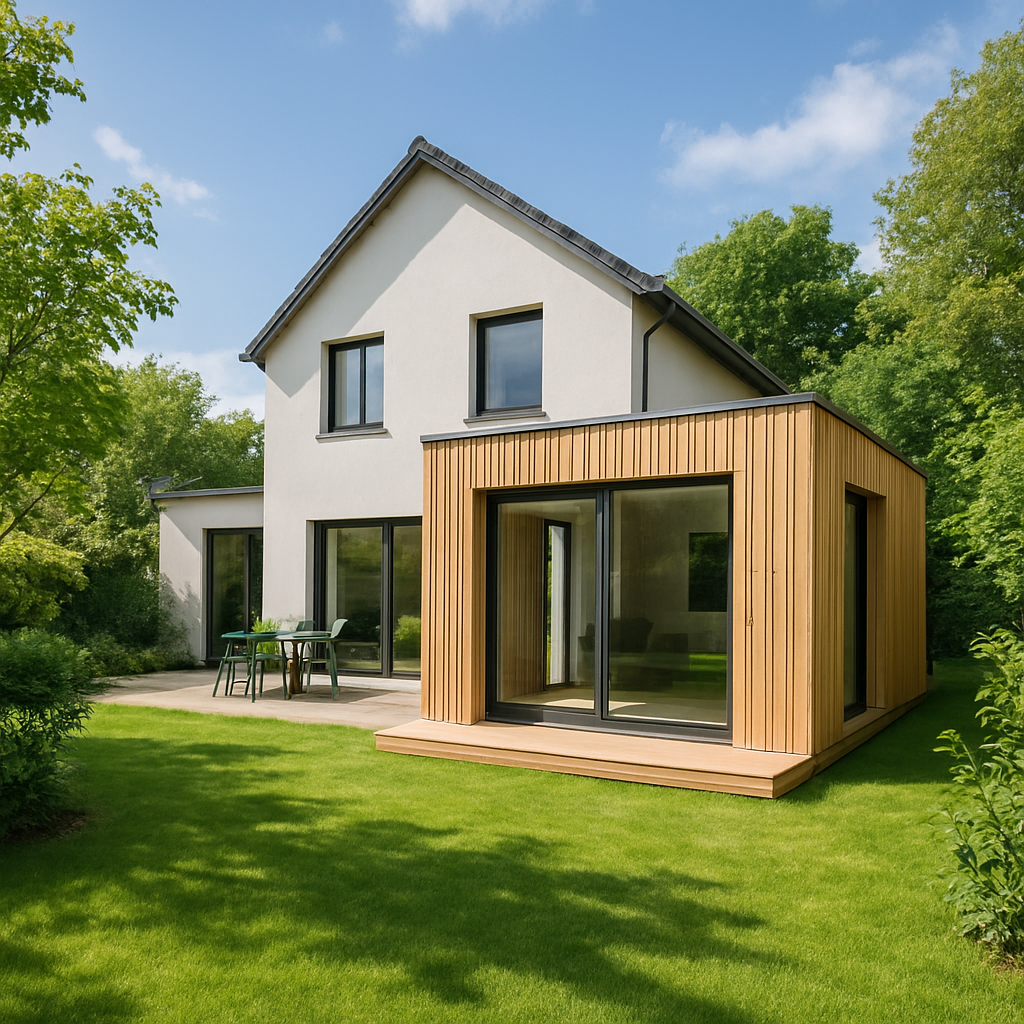 découvrez comment agrandir votre maison rapidement et facilement en seulement un mois grùce à un kit d'extension en bois, sans stress ni complications.