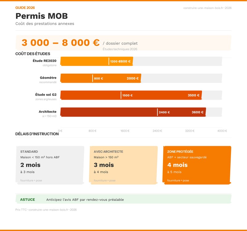 Infographie permis de construire maison bois