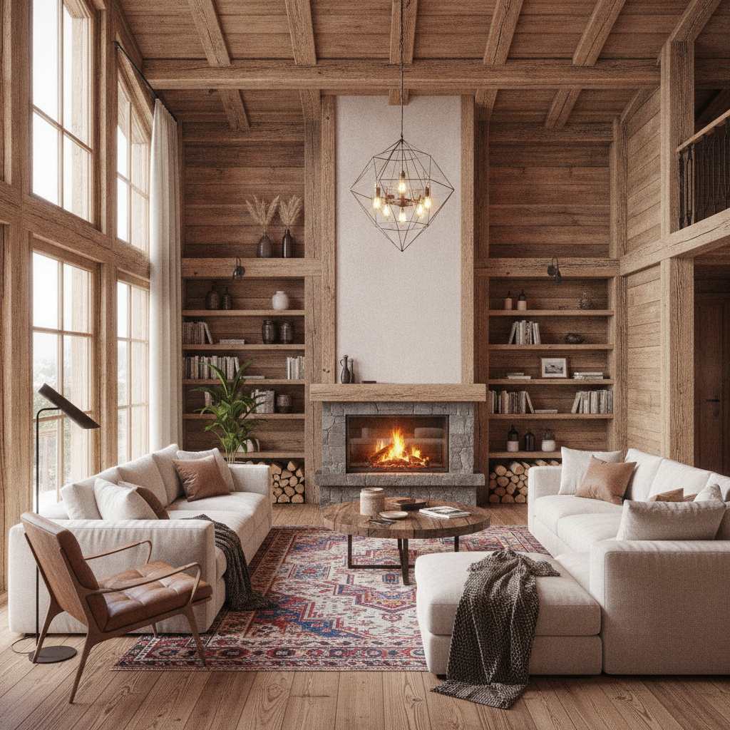 interieur chalet bois habitable