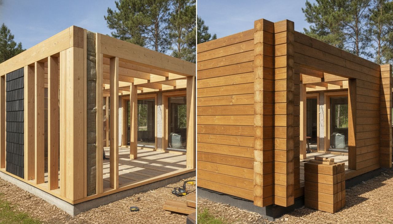 maison ossature bois vs madrier comparatif