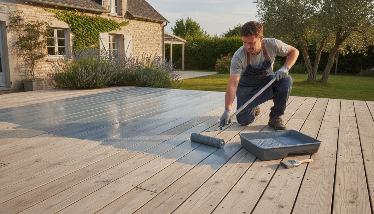 peindre une terrasse en bois