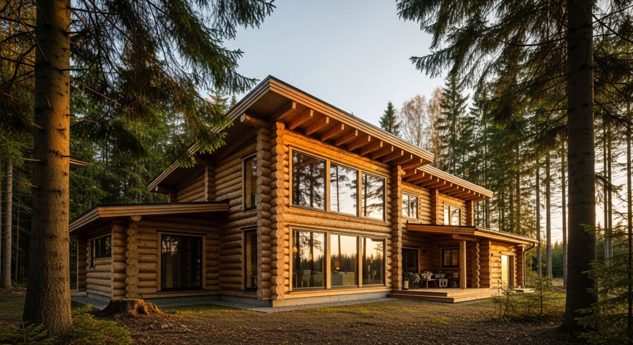 Maison en rondin de bois moderne prix 2026