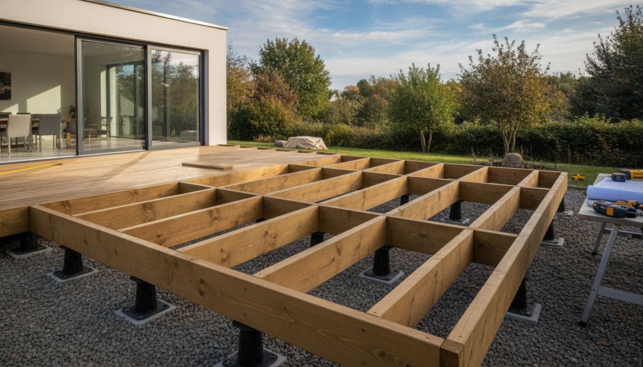 structure pour terrasse en bois