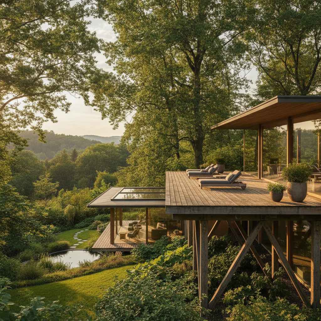 terrasse bois sur pilotis prix m2 - illustration